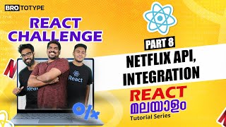 Part 8 | Project 2 Netflix API Integration | React Malayalam Tutorial | React Challenge