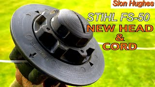 STIHL FS-50  head \u0026 cord change '