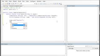 Using Comparator (JCreator - JDK15)