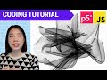 p5.js Coding Tutorial | Bezier Curves (Perlin Noise)