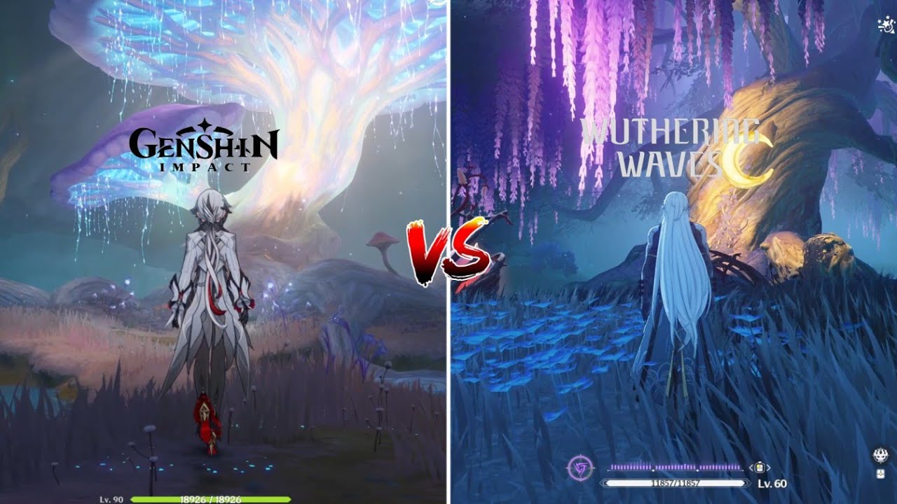 Genshin Impact Vs Wuthering Waves Graphic Comparison Side By Side Youtube