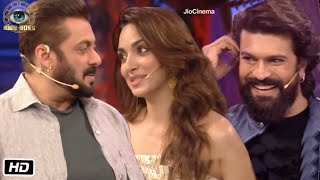 Ram Charan Kiara Advani Making Fun wid Salman Khan in Bigg Boss 18,Game Changer Promotion