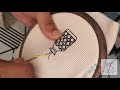 introduction to blackwork embroidery. blackwork stitches tutorial