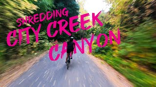 Shredding City Creek Canyon in Salt Lake City, Utah