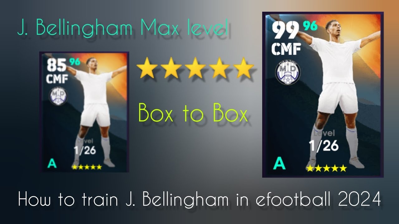 How To Train J. Bellingham Max Level In Efootball 2024 ||J. Bellingham ...