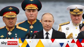 President Vladimir Putin makes a speech on Russia's annual Victory Day