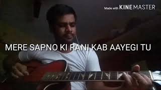 Mere Sapno Ki Rani Kab Aayegi Tu Song || guitar tabs  Link in descriptio|| played along with song ||