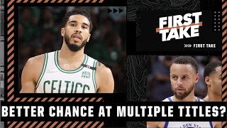Warriors or Celtics: Who has the better chance at winning multiple titles? | First Take