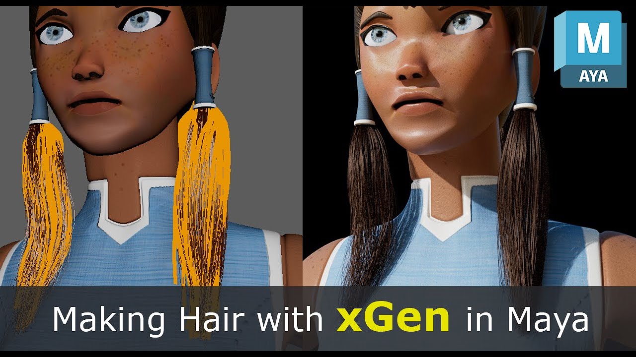 Creating Realistic Hair In Maya Polygon To Xgen Tutorial Youtube