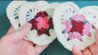 أسهل كوستر كروشيه على شكل قلب – تصميم أنيق وسهل للمبتدئين /Easiest Crochet Heart Coaster