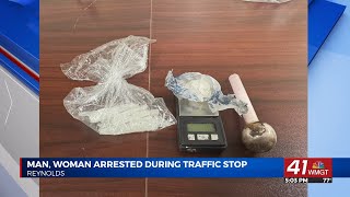 Two arrested in Reynolds after traffic stop leads to meth discovery