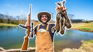 BACKYARD Bullfrog Hunting CATCH CLEAN COOK!!!!