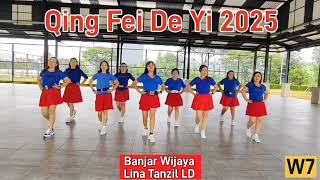 QING FEI DE YI 2025 Line Dance (Demo: Lina Tanzil \u0026 Friends Banjar Wijaya) - 210225