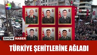 Askeri helikopter kazası şehitlerine veda