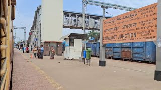 SAMARLAKOTA JUNCTION RAILWAY STATION ON BOARD ARRIVING \u0026 DEPARTING VSKP-KOLLAM SPL EXPRESS TRAIN