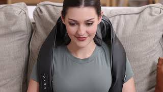 Rechargeable 4D Shiatsu Neck and Shoulder Massager with Heat (Zyllion ZMA-36)