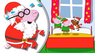 Pigs in Santa Claus Costumes. Five Little Monkeys Jumping on the Bed  Nurserhy Rhymes for Kids