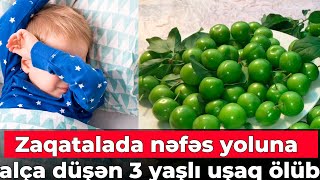 Zaqatalada 3 yaşlı uşaqın boğazında alça qalaraq öldü