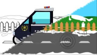 Police Car Parking | Coloring Book | Police Vehicle | Learn Colors for Kids and Toddlers