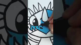 How To Draw A DRAGON #shorts #howtodraw