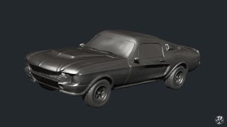 Car modeling in zbrush start with polysphere (Shelby GT500)