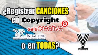 REGISTRAR CANCIONES en Safe Creative, Indautor o Copyright | Villana Music | Angela Fonte