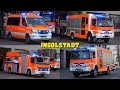 [5 EINSÄTZE!] - Feuerwehr INGOLSTADT | Einsatzfahrten an 1 TAG! | 2x LÖSCHZUG + Rettung & Polizei!