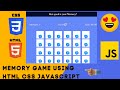 Memory Game Html | Memory Game Using Html Css Javascript