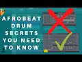 Afrobeat drum tutorial for beginners FL STUDIO course | 4 patterns you must know
