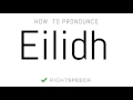 Eilidh - How to pronounce Eilidh