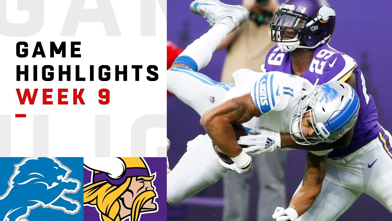 Lions Vs. Vikings Week 9 Highlights | NFL 2018 - YouTube