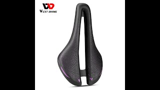 WEST BIKING Bike Saddle Road Bike Hollow Breathable Soft Cushion Pu Waterproof MTB Saddle 0801136