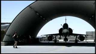 French Air Force Mechanic Inspects Mirage 2000D