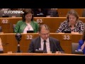 brexit bitter exchanges inside eu parliament