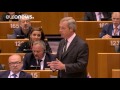 brexit bitter exchanges inside eu parliament