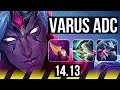 VARUS & Pyke vs ZERI & Janna (ADC) | Quadra, 2700+ games, Legendary, 21/3/3 | NA Master | 14.13