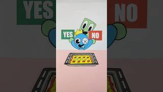 Yes or No Challenge Rainbow Friends BLUE #shorts What is your favorite pizza?  Mukbang Animation