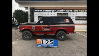 1744-NM Lot #125 - 1995 FORD BRONCO XL SUV ~ 4WD, XL 138,304 MILES,