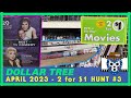 DOLLAR TREE APRIL 2023 2 for $1 Blu Ray & DVD Movie Hunt #3 - Tin TV Sets & Double Cases