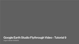 Google Earth Studio Flythrough Tutorial