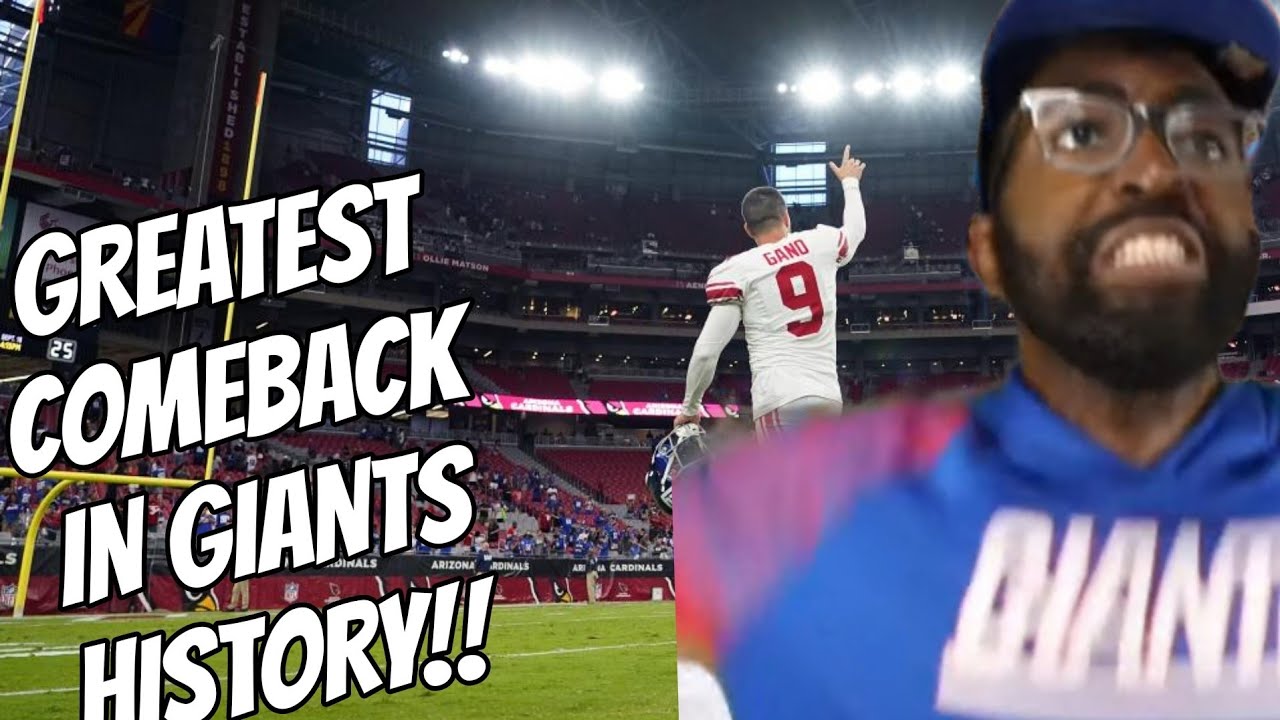 The Giants Make The Greatest Comeback Since 1949!! Daniel Jones Was ...