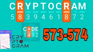CRYPTOGRAM Word Logic Puzzles level 573 574