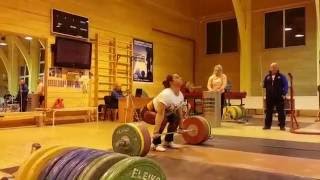 Evstyukhina Nadi - clean pulls touch and go 170 kg