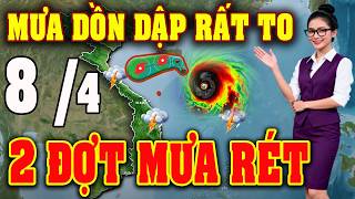 Tin bão Mới Nhất | Dự báo thời tiết hôm nay ngày mai 8/4 | dự báo thời tiết 3 ngày tới #thoitiet