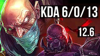 SINGED vs SION (TOP) | 6/0/13, 1.8M mastery, 300+ games, Dominating | EUW Master | 12.6