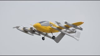 EAA AirVenture 2023 Flight Demonstration of Wisk Cora eVTOL Aircraft in Oshkosh Airport