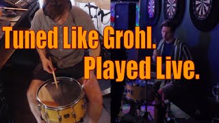 How to Tune a Snare Drum Like Dave Grohl (Nirvana Style + Live Demo) #SnareTuning #DrumTutorial