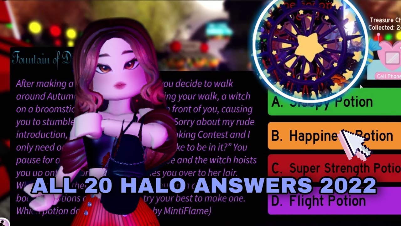 UPDATED HALO ANSWERS! Royale High Halloween 2022 - YouTube