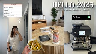 HELLO 2025 🏡 home reset, 75 soft challenge, clean with me, organising + grocery haul ✔️