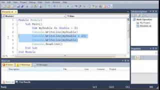 Visual Basic Tutorial 10 More On Math Operators